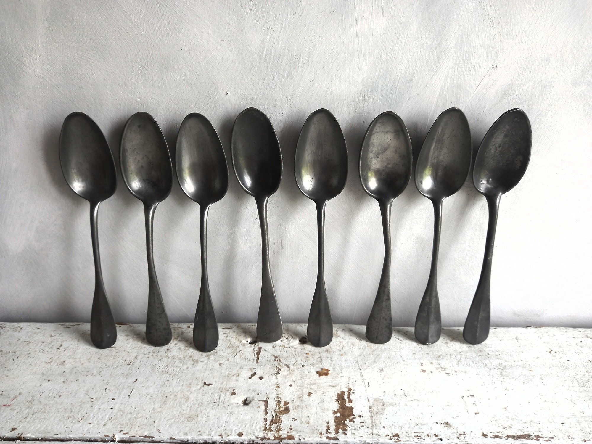 Conjunto de ocho cucharas antiguas francesas juego de cucharas Etsy