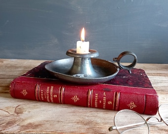 Antiek Frans boek, Histoire de Charles I, 1854, verguld leer, gebonden