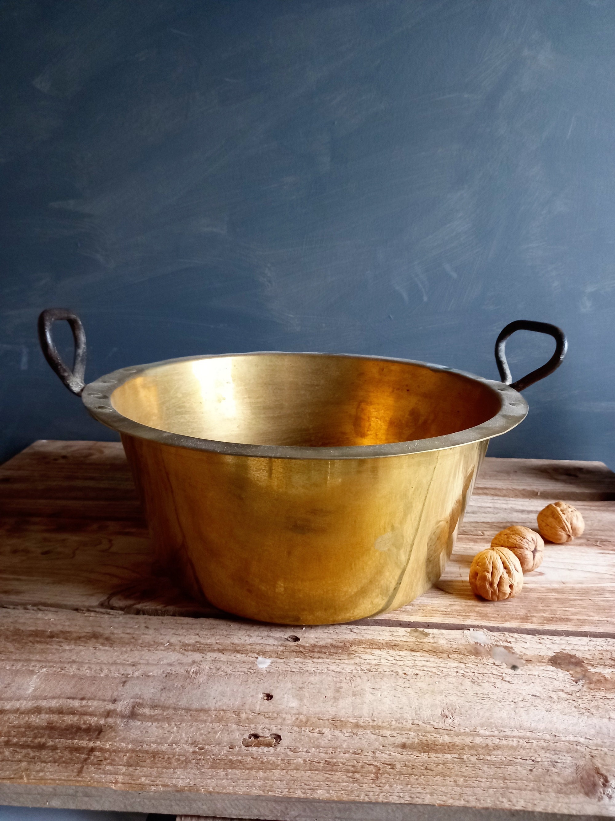 Français Bol en Laiton Antique. Bol Antique Du 19Ème Siècle. Français Pays de Décoration. Maison Cam