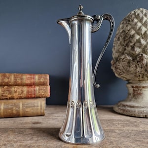 WMF silver plated small claret jug WMF jug WMF German claret jug Art Nouveau Silver plated Art Nouveau decor German Jugendstil jug 1910.