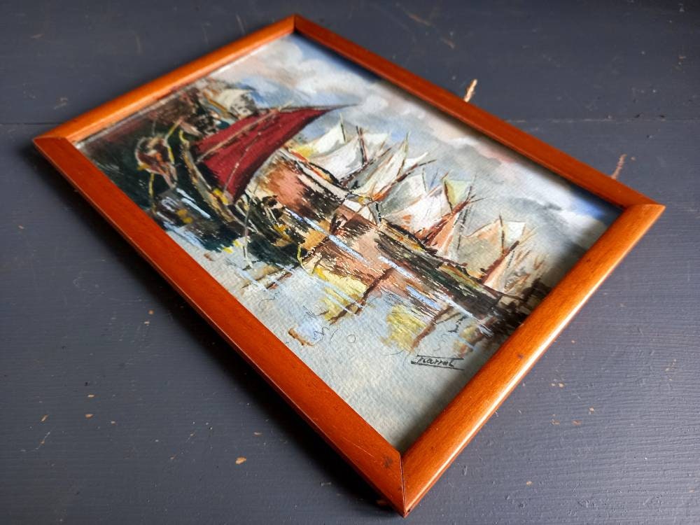 フランス　水彩画　ヴィンテージ ヴィンテージ水彩画額絵 ヴェニス サンマルコ寺院 | iichi 日々の