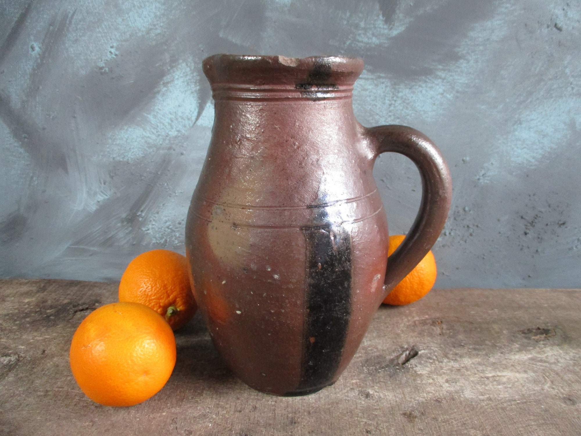 Français Cruche en Grès. Français de Ferme. Décor Rustique à La Maison. Poterie Vintage. Pays.