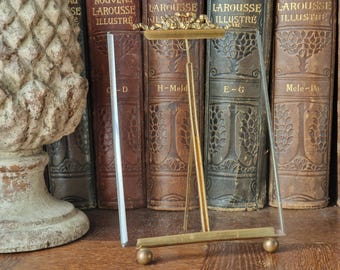 French Antique Photo Frame: Bevelled Glass, Chateau Ribbon Decor