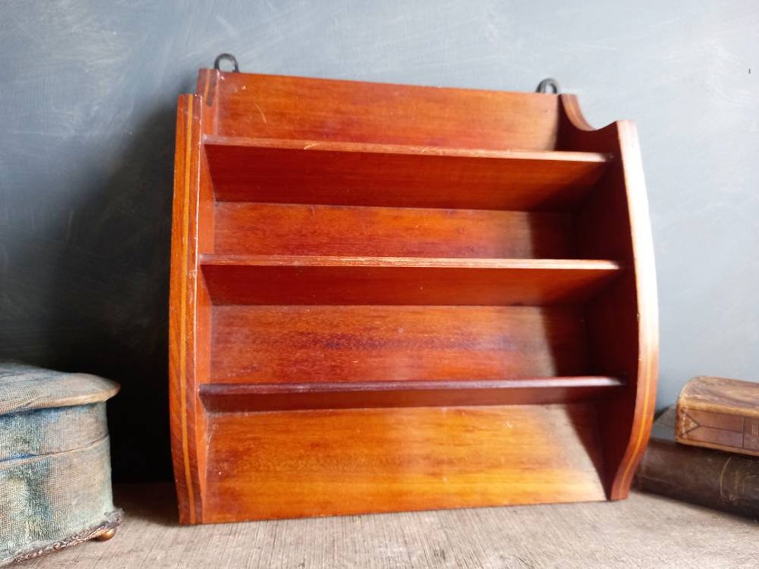 Antique Letter Rack. Mahogony Letter Holder. Mail Organizer. Office ...