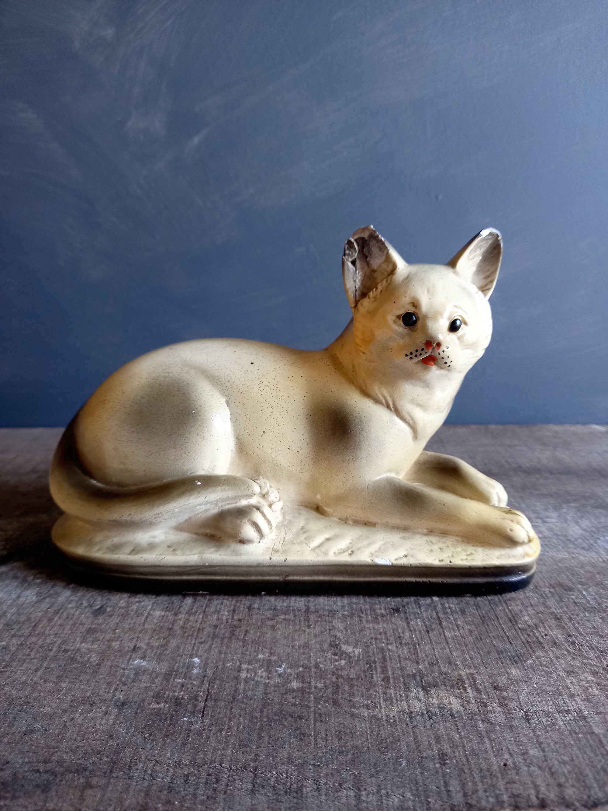 Moneybox Chat Vintage. Chat Poterie. Ornement de Chat. Cadeau Pour Amoureux Des Chats. Collection en