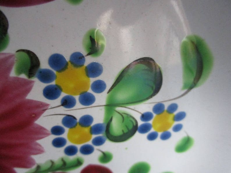 Vintage crockery.Farmhouse decor French vintage plate Hand painted plate Vintage china Rustic decor Vintage floral plate Shabby chic.