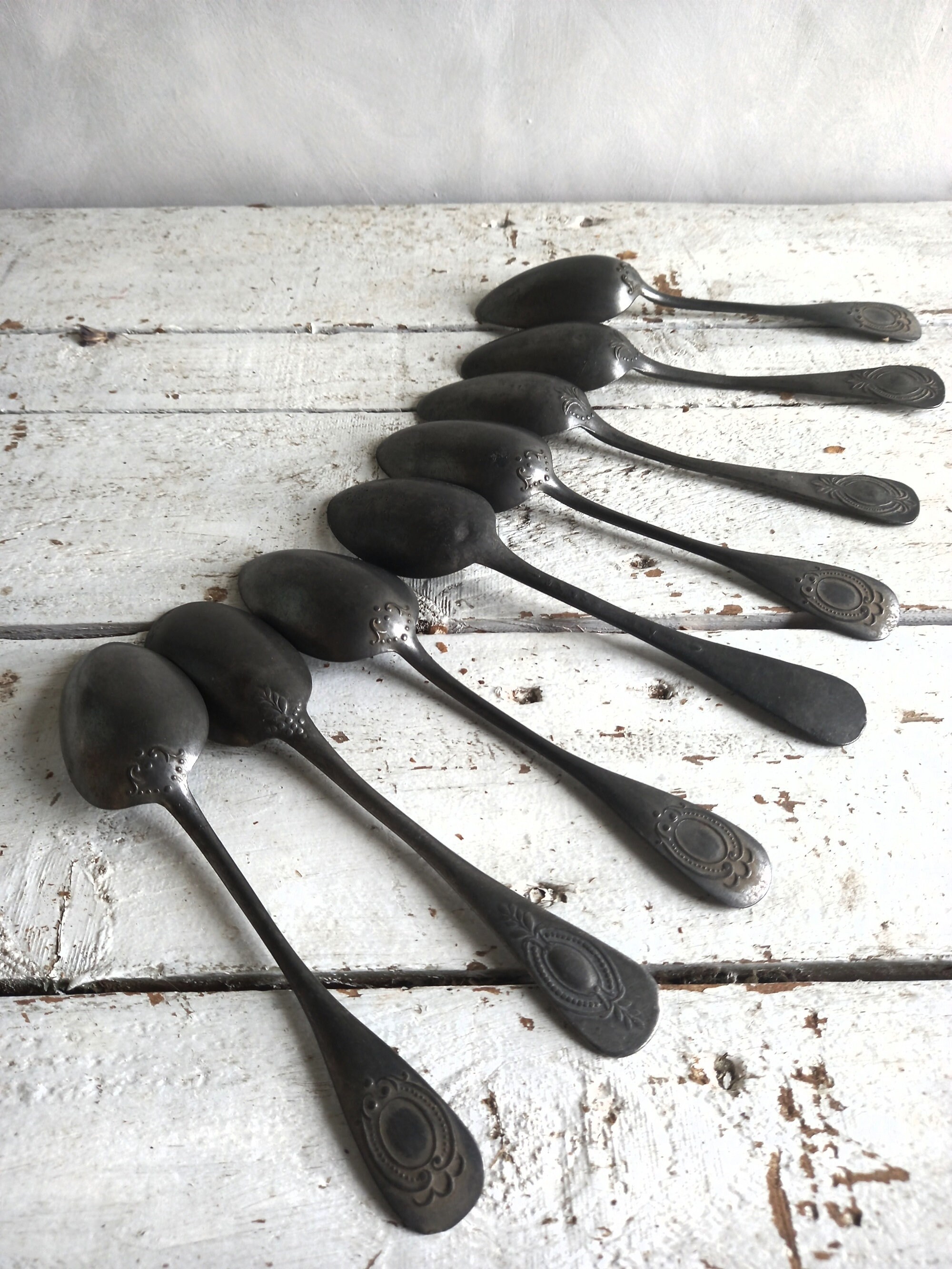 Set of eight French antique spoons set of French spoons French Etsy