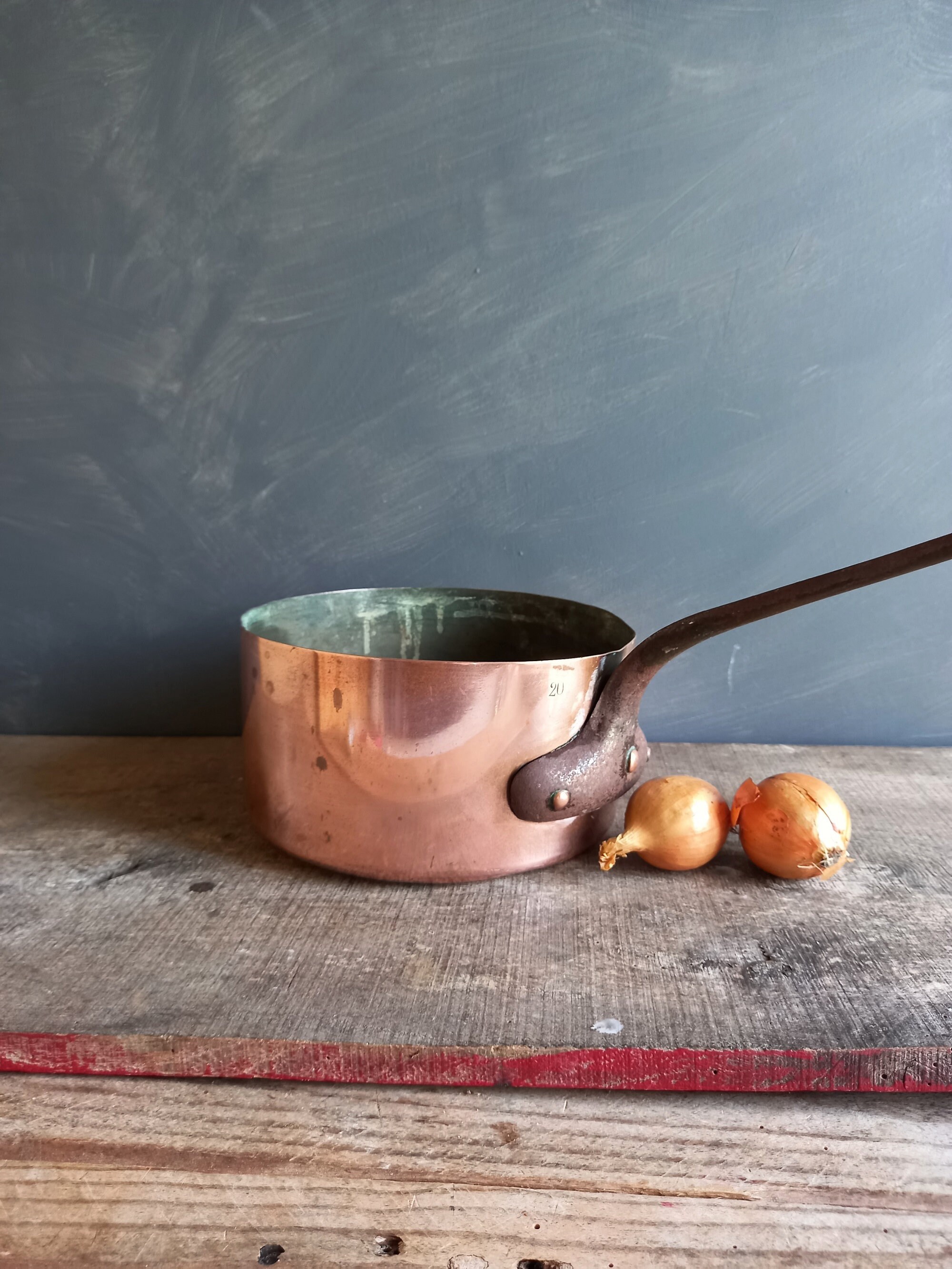 Poêle en Cuivre Antique. Casseroles et Poêles Cuivre. Poêle Casserole Français de Cuisine Victorienn