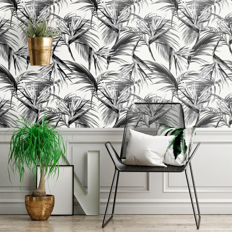 Tropical Removable Wallpaper Jungle Wallpaper Jungalow Home | Etsy