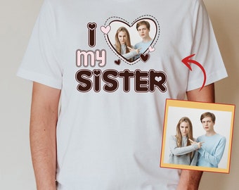 I Love My Sisters Shirt, I Love My Sister Shirt Custom, I Heart My Sister Tshirt, Siblings Day Gift for Bro Sis, Sister Gift