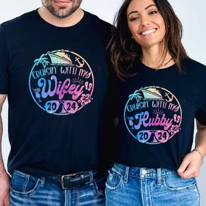 Let's Cruise Together Couples Cruise Shirt, Cruise Matching Shirts, Cruise 2024 Shirt, Cruise Couple Shirt, Hubby & Wifey Tee