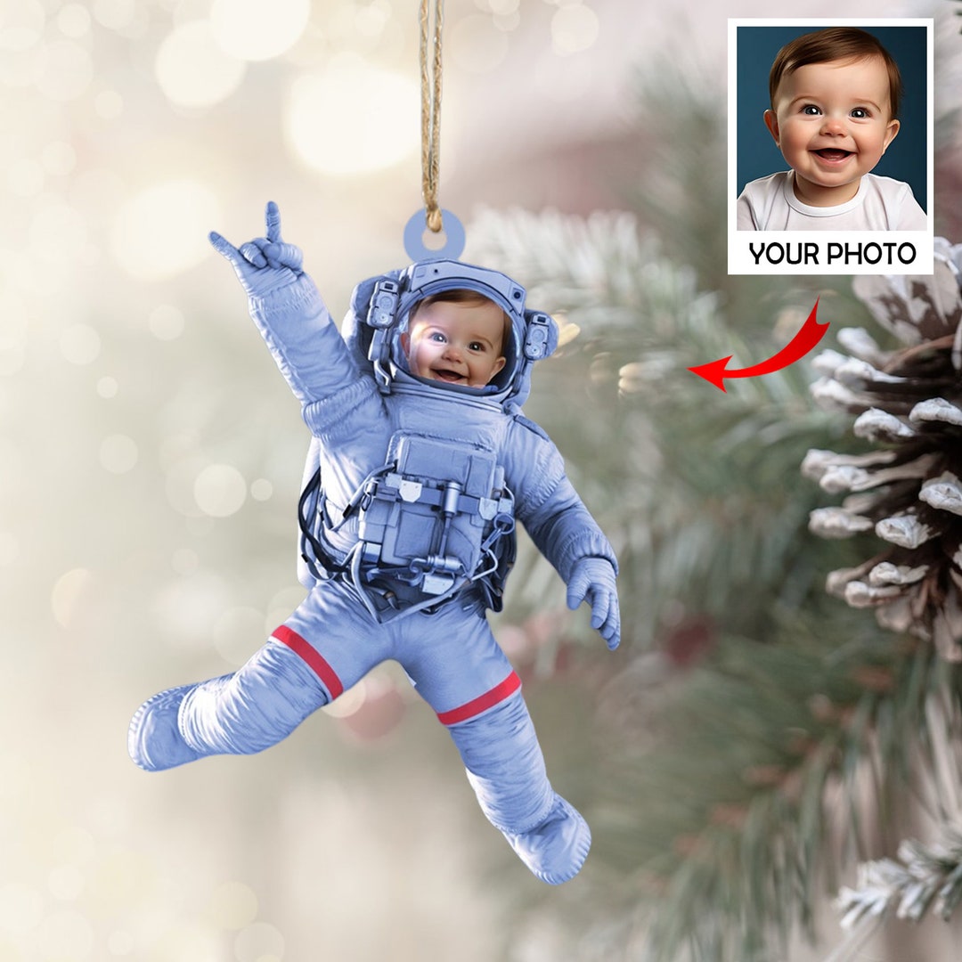 Custom Kid Photo Astronaut Costume Ornament, Christmas Ornament Gift ...
