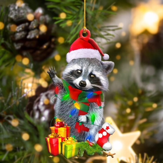 Raccoon outdoor christmas decorations Clearance