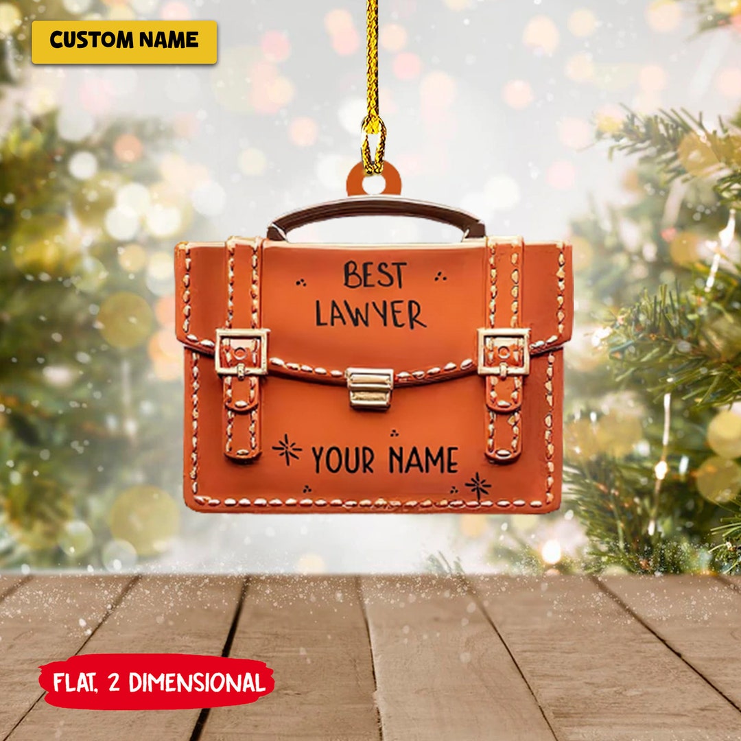 Best Lawyer Christmas Ornament, Custom Name Lawyer Ornament, Christmas