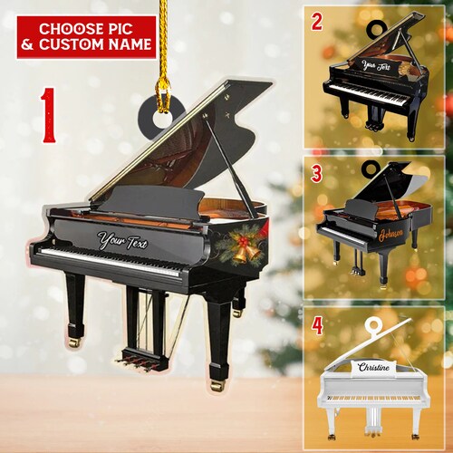 Personalized Piano Ornament for Piano Players Piano Christmas Etsy
