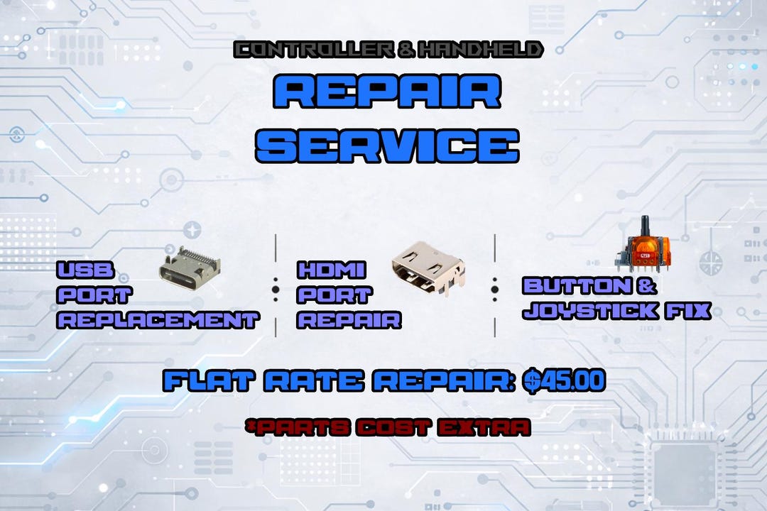 Port Button Controller & Handheld Console Repair Service | USB-C Port, HDMI Port ...