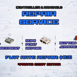 Serviço de Reparo de Controles e Consoles Portáteis | Conserto de Porta USB-C, Porta HDMI e Botões | Reparo de PS5, Xbox, Switch e Steam Deck