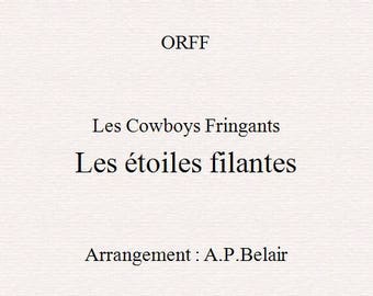 Sheet music arrangement Orff, Les Cowboys Fringants, Shooting stars