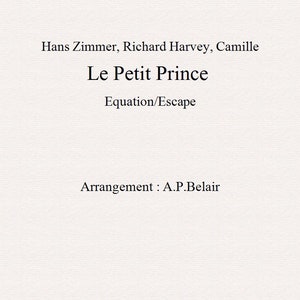 Hans Zimmer - De Kleine Prins, Orff-arrangement