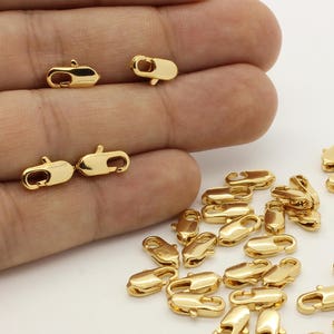 16K Gold Lobster Claw Clasps: Jewelry Supplies (10 Pcs)
