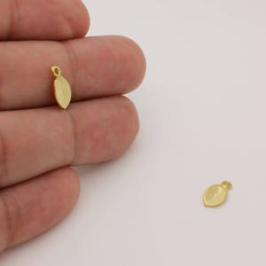 Leaf Bead Pendant, Real 16K Gold Plated Nature Charm, Leaf Charm, Personalized Pendant, 20 Pcs, Wholesale, Stamping Leaf Charm, 22R3-13G-10C