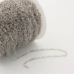 "3ft bulk heart link chain – ideal for wholesale jewelry making and custom designs!