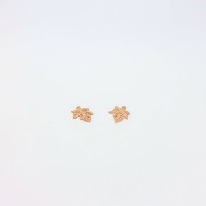 Tiny Rose Gold Maple Leaf Charm, Ideal for DIY earrings, necklaces, and bracelets, they add a timeless and sophisticated touch to any handmade creation.