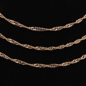3 Feet Rose Gold Plated Chain: 2.2mm Jewelry Making Chain