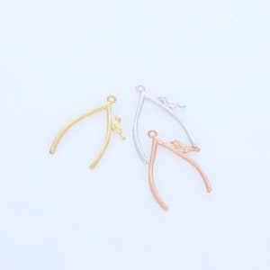 Gold Bird on Branch Pendant: 1 pc Tarnish Resistant Jewelry Supply (28mm)