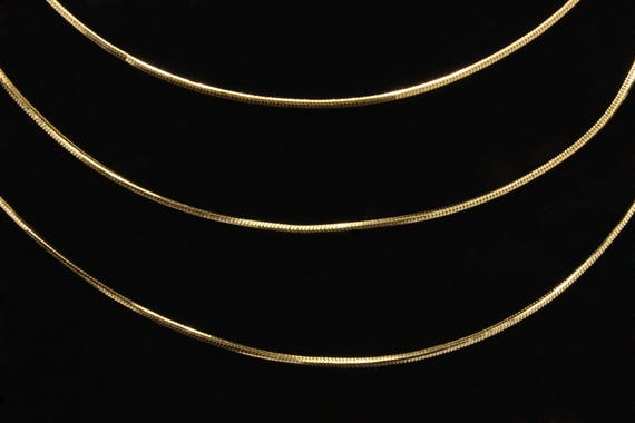 Real 16K Gold Plated Snake Chain Necklace, Handmade Necklace Bulk