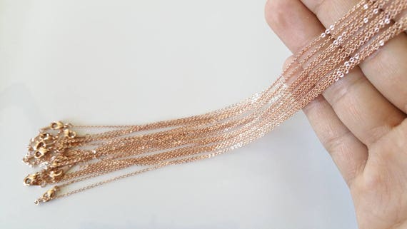 10 Rose Gold Chain Bulk, Jewelry Supply, Anti Tarnish Cable Chain, Chain  Supply, Real Rose Gold Plated, Beads for Jewelry, Jewelry Supplies 