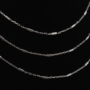 Oval Silver Chain with Bars