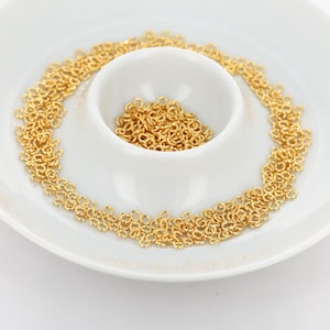 16K Gold Plated Jump Rings 3mm, 21 Gauge, 0.7mm Thick, Bulk 50g, 0.7x3mm Open Jump rings for Jewelry Making & Wholesale Supplies