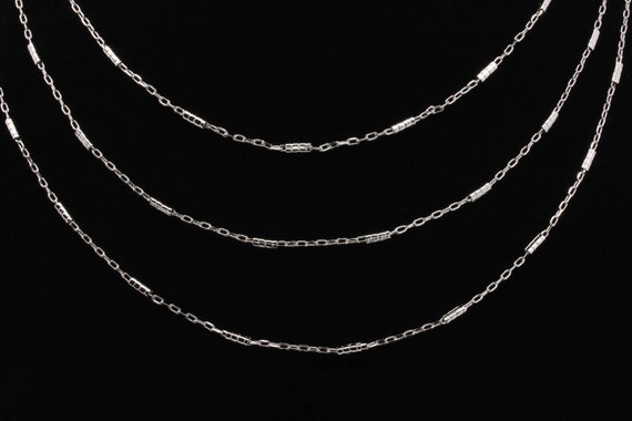 Oval Bar Chain 3 Feet Rhodium Plated, Jewelry Supply