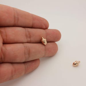 Mini Rose Gold Acorn Charm – 1 Pc Pendant (9.95 × 6.20 mm)