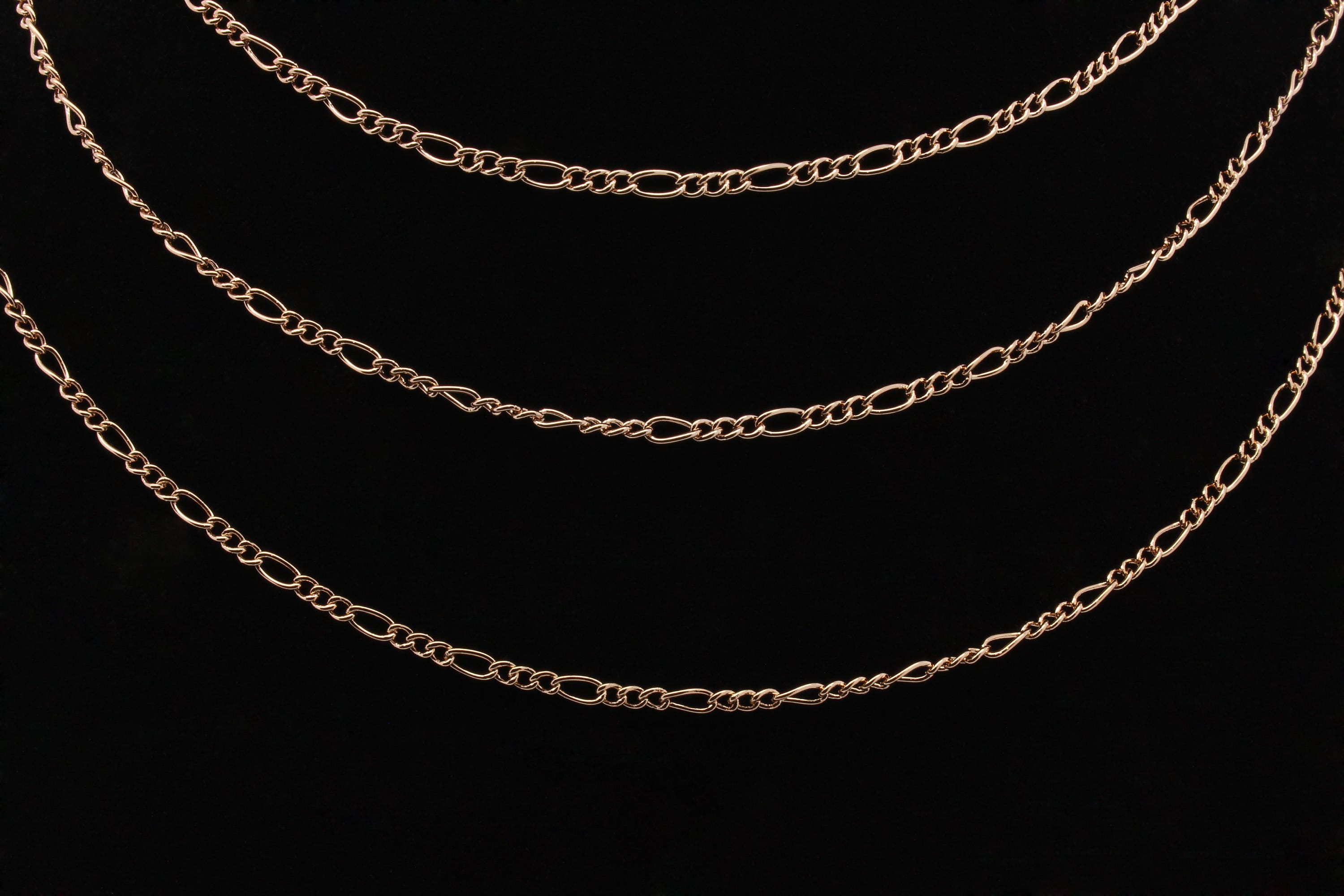 Delicada cadena de collar de oro rosa cadena de pulsera de Etsy