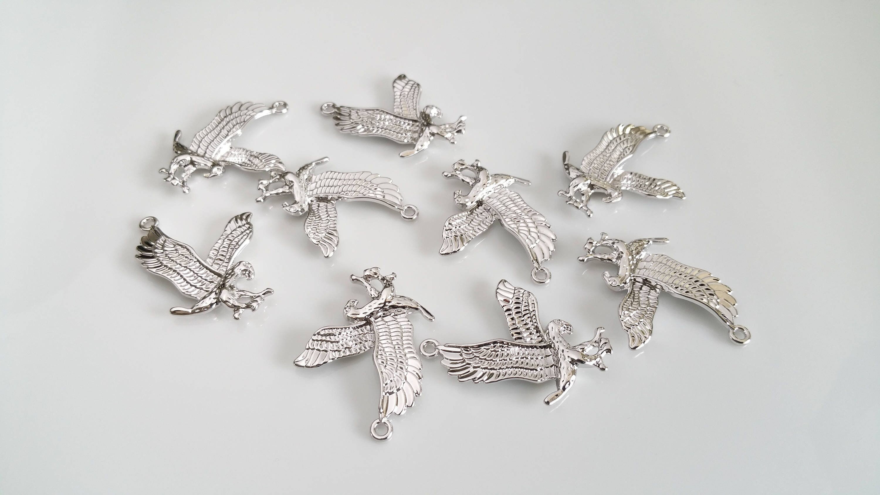 全国送料無料ギフト Silver Eagle for Jewelry Bird 35x27x3.7mm Pendant Charm アクセサリー