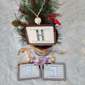Farmhouse Shiplap Monogram ornament SVG digital file