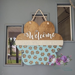 Paw Welcome Sign