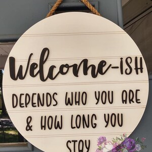 Welcome-ish Türbügel SVG LaserDatei