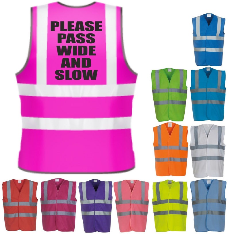 Hi Vis Hi Viz High Visibility Reflective Safety Vest//Waistcoat CAUTION YOUNG HORSE TRAINING