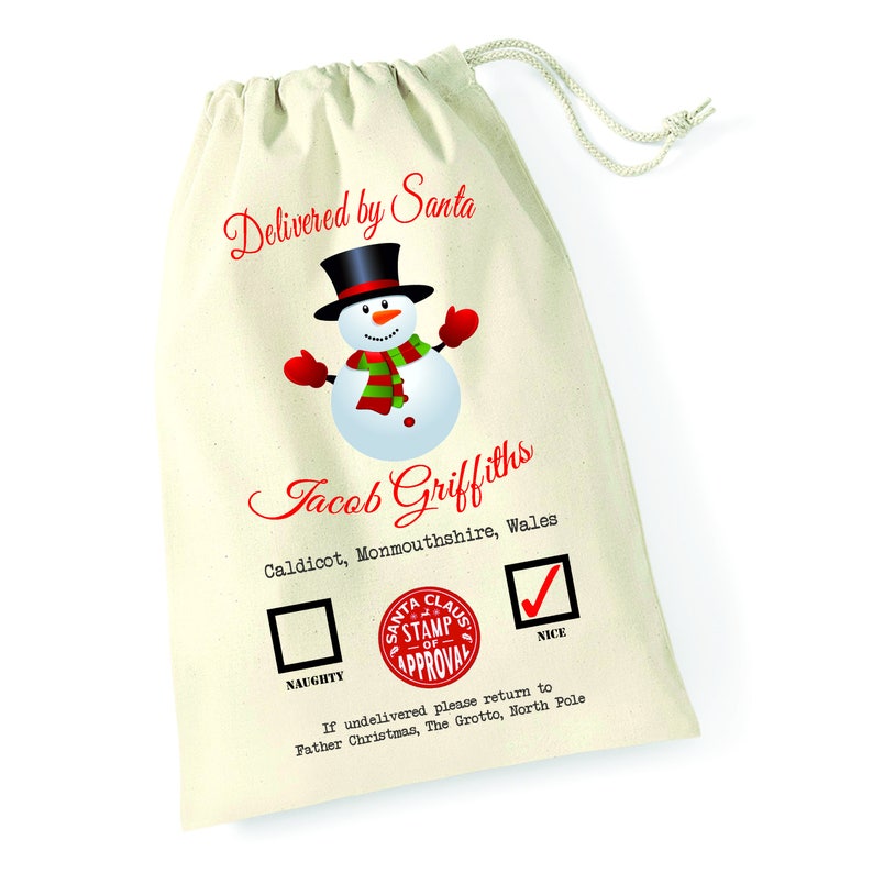 Art Secret 4-Pack XL Santa Sacks Christmas Canvas Gift Bags