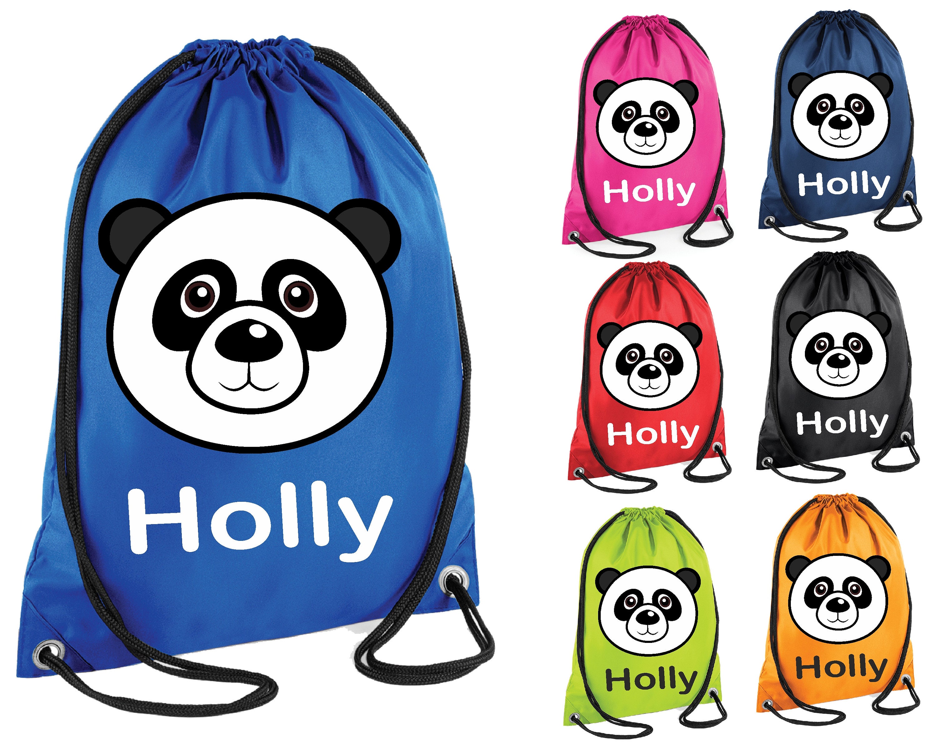 Personalised Boys Waterproof Sports Drawstring Swim Bag or PE Kit Bag