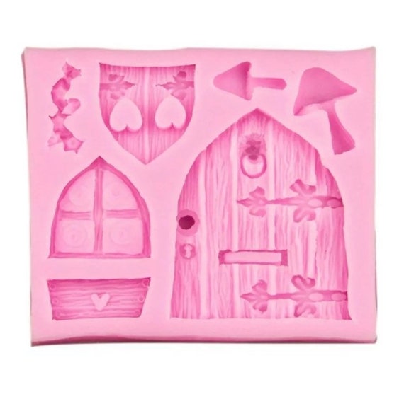 Porte fenêtre moule en silicone, décoration de gâteau de Noël, maison de  fées, maison en pain dépices en bois fondant glaçage / chocolat -   France