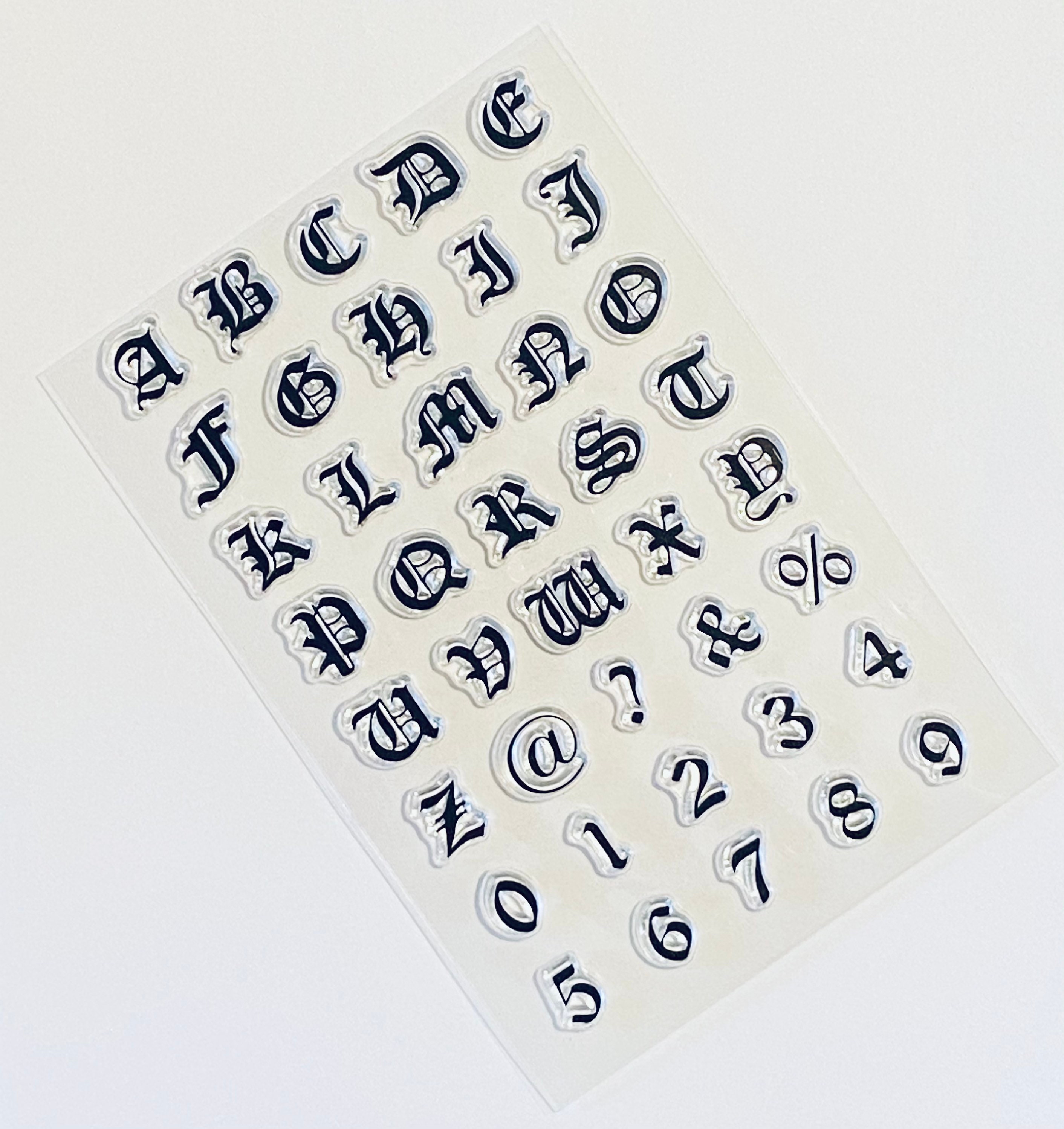 Alphabet Stamp, Letter Tile Rubber Clear Stamp Set, Scrabble Tile