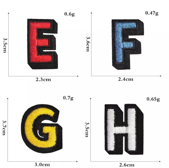 3.4cm Lowercase Patch Letters Colour Embroidered Iron-on Letter