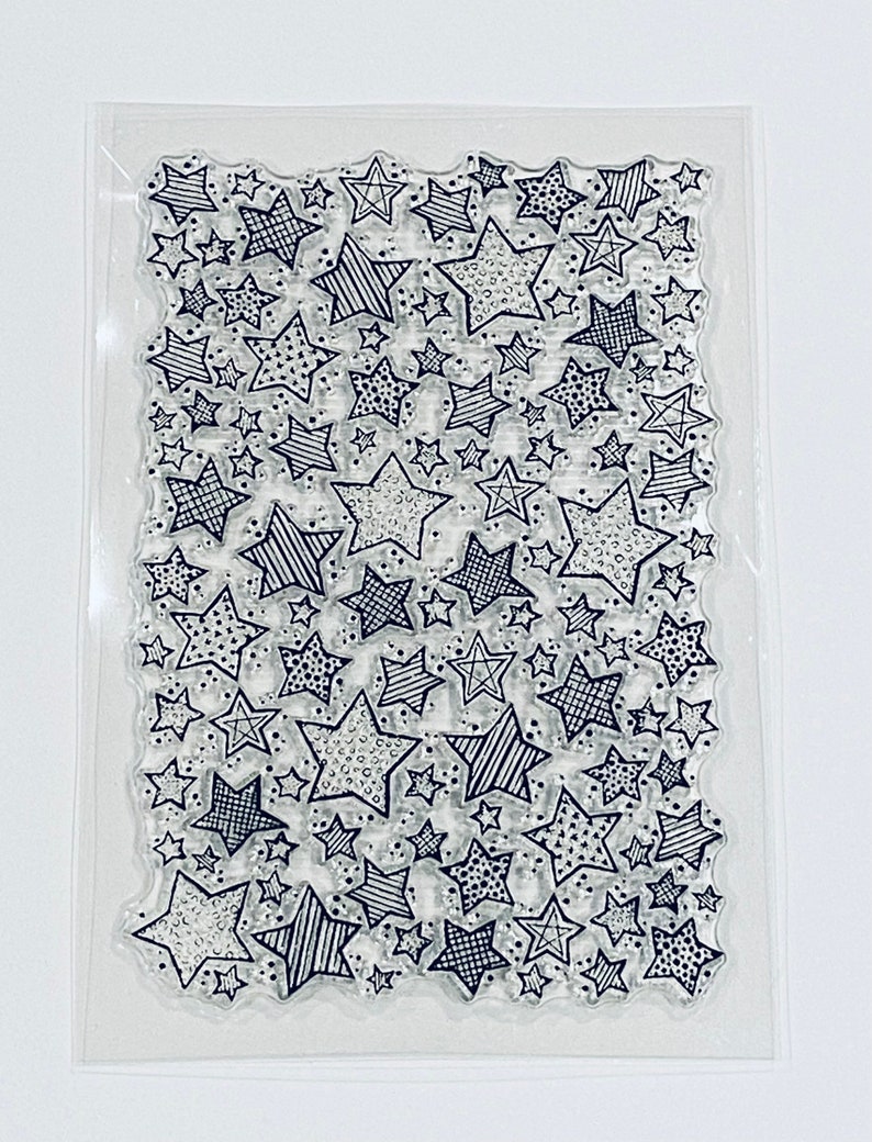 Stars Clear Silicone Stamp-Card Making transparent star stamps-LayeringBackgroundStarlightMultimedia scrapbookingplanner