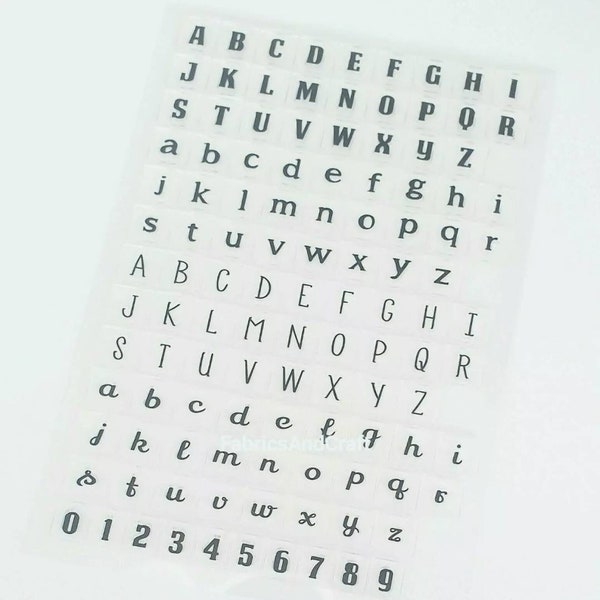 Clear Alphabet Stamps Etsy