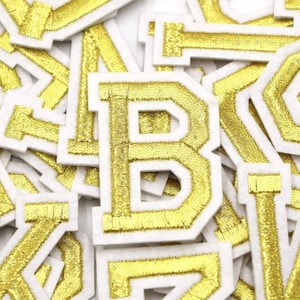 Gold Buchstaben Aufnäher, Buchstaben Aufnäher, Buchstaben Aufnäher, Gesticktes Namen Aufnäher, Buchstaben Aufnäher, DIY Handwerk