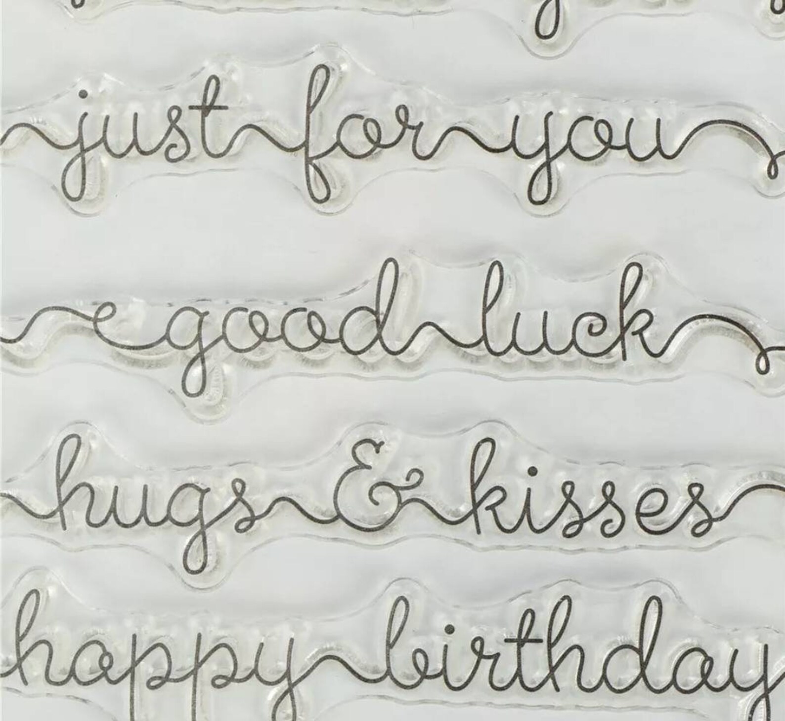 8 Greetings/sentiments Clear Silicone Stampshappy Etsy UK